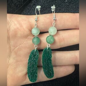 Sparkly Pickle Earrings
